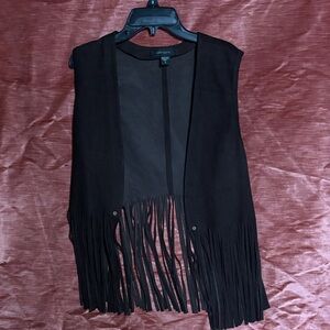 Dark Brown Fringe Vest